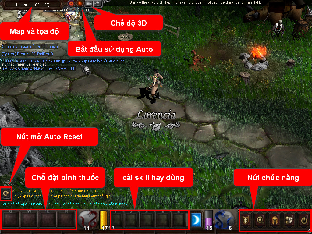 Chức năng chính của Game MU Minh Long Chức năng chính của Game MU Minh Long