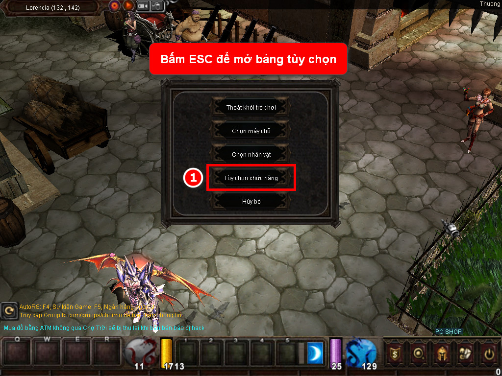 Chức năng chính của Game MU Minh Long Chức năng chính của Game MU Minh Long